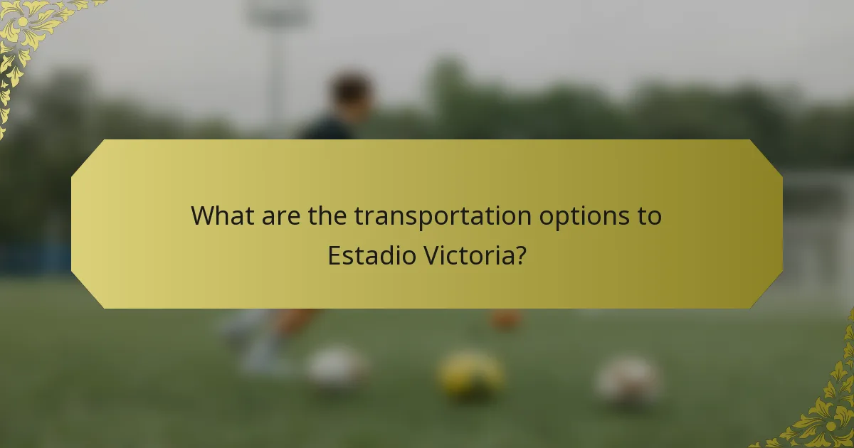 What are the transportation options to Estadio Victoria?